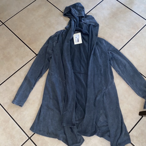 UGG WOMENS GINNIFER HOODED GREY COTTON CARDIGAN M - Picture 1 of 6